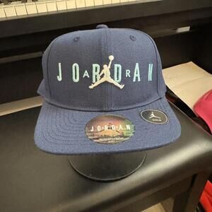 New Kids 4-7 Nike Air Jordan navy and teal snapback cap #Jordan